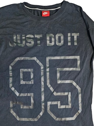 Nike Just Do It 95 3/4 Ärmel Grafik Baseball Shirt, schwarz Größe Small - Bild 2 von 4