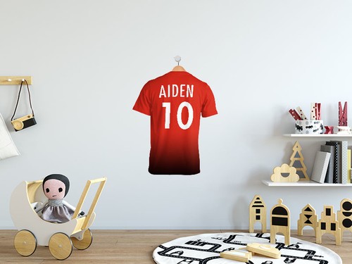 PERSONALISED Football Shirt Wall Art Sticker, Transfer, PVC Decal, 3D, Decal, - Picture 45 of 60