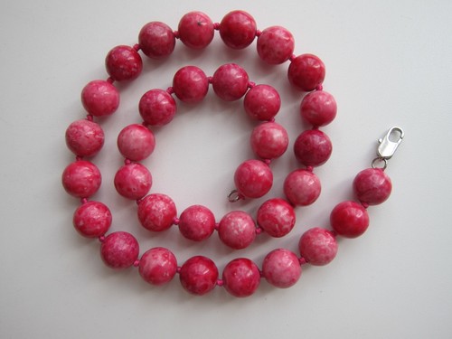 Red Pink Plum Colour Beaded Necklace\s Onyx, Jade or Other. - Picture 38 of 45