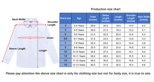 Bienzoe Boys School Uniform Shirt Long Sleeve Dress Button Down Tops 2 PCS Pack - Picture 14 of 22