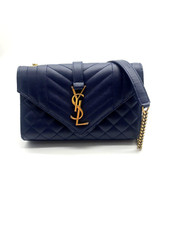 AUTH Saint Laurent Small Monogramme Matelass  Quilted Calfskin Shoulder Bag