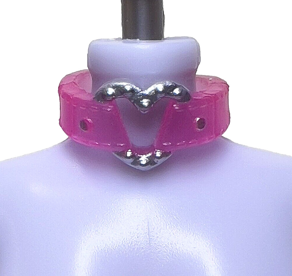 LOL OMG Sunshine Gurl Girl Doll Outfit Jewelry Necklace Pink Silver Heart Choker