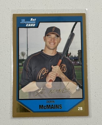 2007 Bowman Prospects Gold Derin McMains #BP98 San Francisco Giants