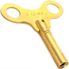 Brass Clock Key Size 4 3.25mm for Mainspring Winding Winder Clockmaker Tool