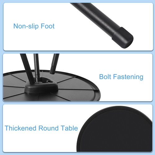 Portable Small Camping Round Table with Solar Bulb,Carry Bag for Camping Outdoor - Picture 4 of 8