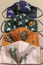 Purple Night Before Christmas Handmade Face Mask w/ Pocket For Filter Reusable