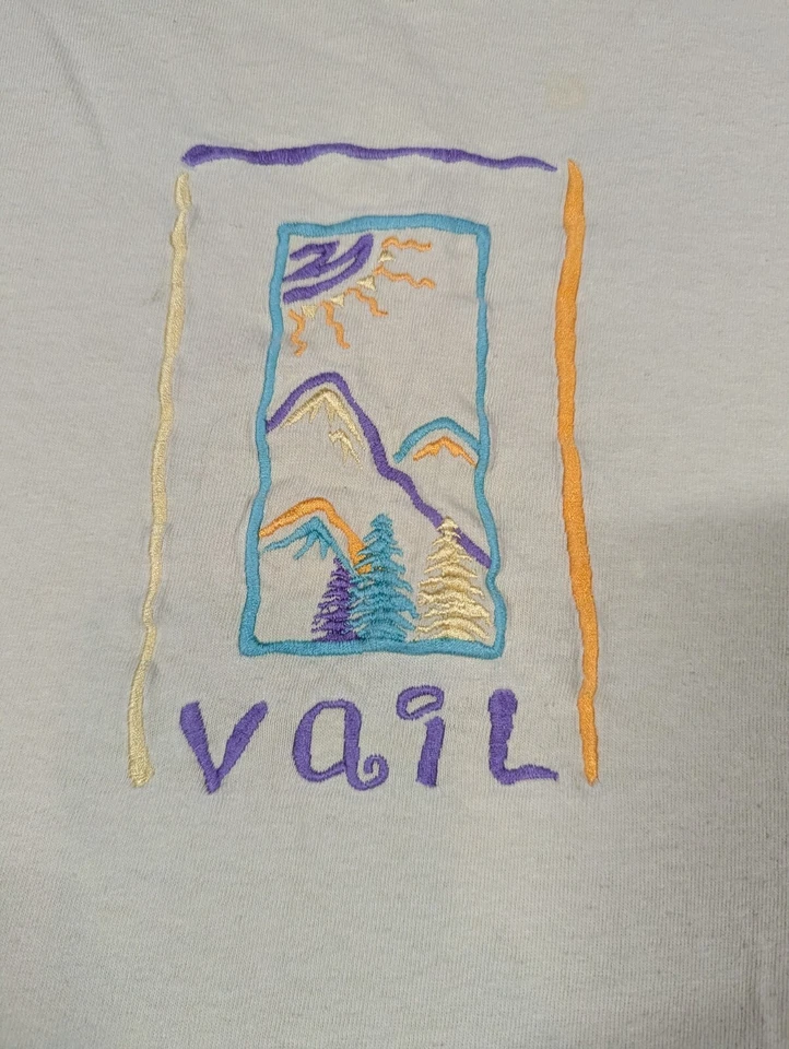 Vintage J America Vail Shirt Mens Large Embroidered Single Stitch Made in USA - Image 3 of 4