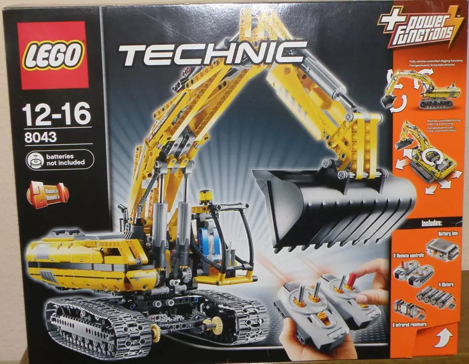 Lego Technic 8043 Motorisierter Raupenbagger 100% komplett, vollständig montiert - Bild 2 von 4