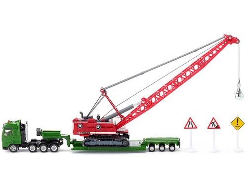 Heavy Haulage Transporter Green and Liebherr Cable Excavator Red with Wrecking B - Picture 4 of 5