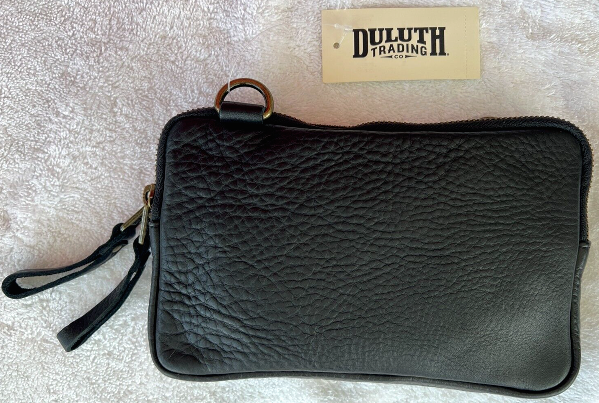 Duluth Trading Company Lifetime leather dual zip wallet Black 8