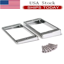 2Pcs Metal Humbucker Pickup Frame Mounting Rings for LP Les Paul Guitar Chromme
