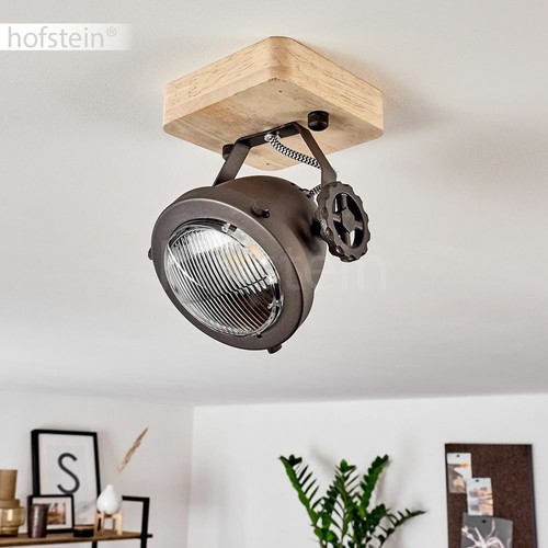 Foco de pasillo madera/vidrio techos ajustables lámpara retro salón dormitorio lámpara - Imagen 2 de 10