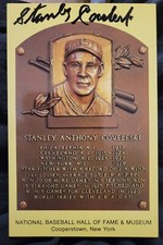 Stanley Coveleski Indians Yankees Autographed Signed Hall Of Fame HOF Plaque DEC