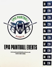 1 YEAR EPIC PAINTBALL EVENTS TICKETS x10