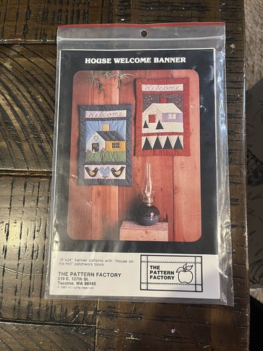 House Welcome Banner 16" x 24" - Pattern Factory #P-102 Uncut