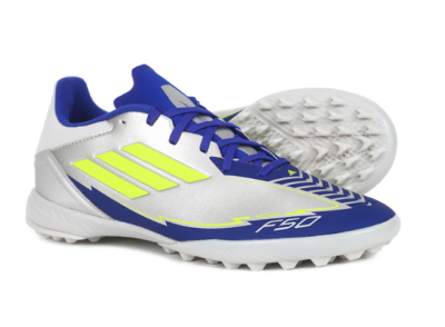 adidas F50 League Messi TF Mens Turf Soccer Shoes Silver  display picture 3