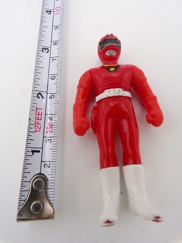Figurine vinyle rouge Bandai Japan Sentai 3" Carranger 1996 Power Rangers Turbo - Photo 3/3