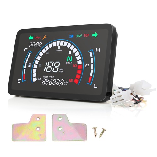 Motorcycle Speedometer LCD Odometer Digital Gauge Volt Fuel Gauge For Honda EX5 - Picture 7 of 15