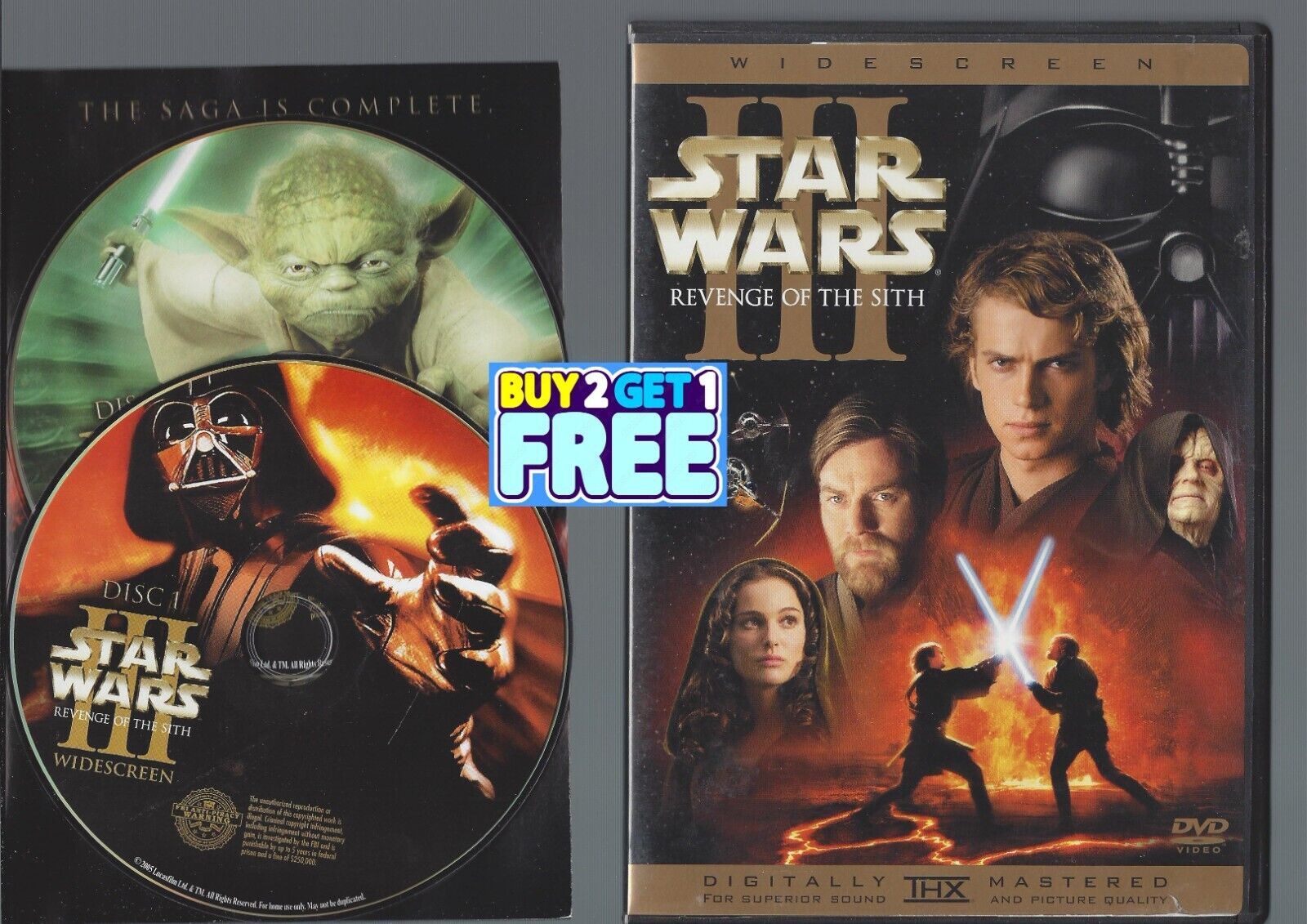 Star Wars Episode III: Revenge of the Sith (DVD, 2005, 2-Disc Set, Full  Screen) for sale online