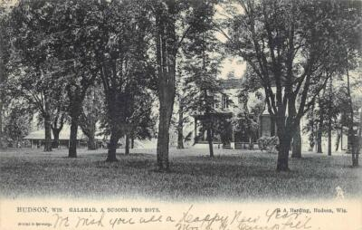 #ad HUDSON Wisconsin WI GALAHAD SCHOOL FOR BOYS St Croix Co 1905 Tuck Postcard $7.64