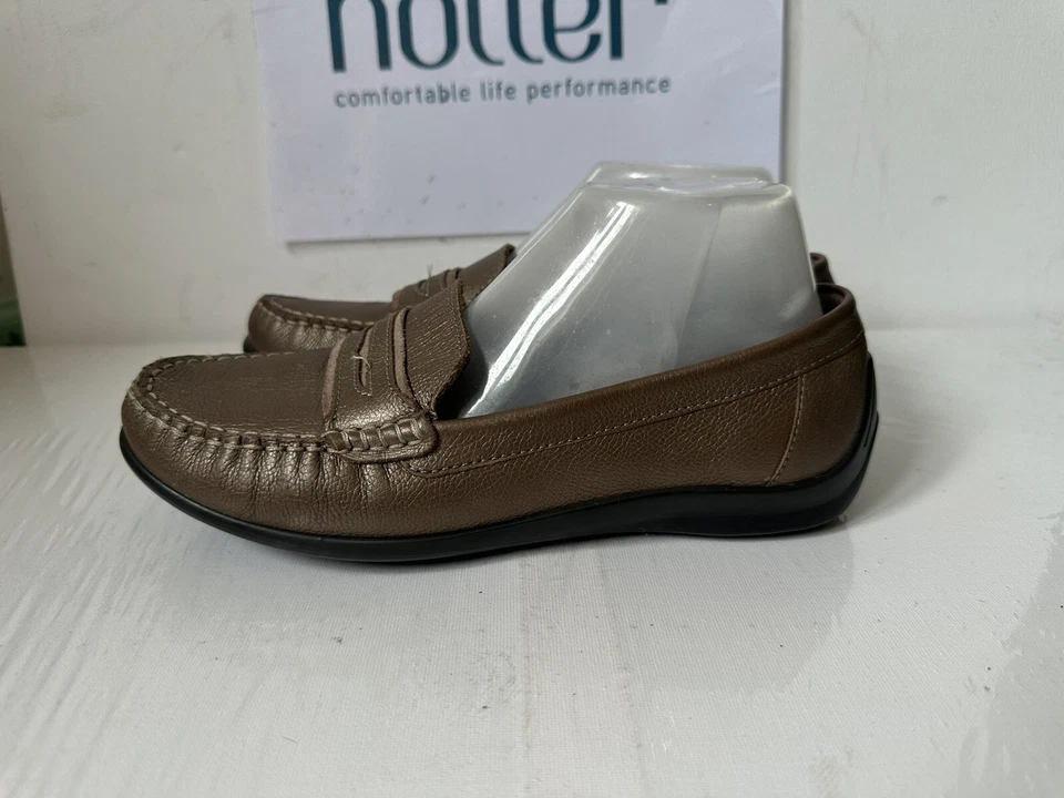 Hotter Slip On Leather Shoes Size UK 5.5 EU 38 .5 Wide Fit - Image 4 of 4