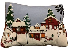 St Nicholas Square Christmas Holiday Throw Pillow Lights Up Plays Music