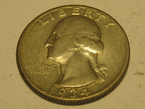 1934-P Light Motto Washington Head Quarter AU ^^^^^^