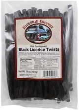 Backroad Country Black Licorice Twists 16 Ounces Pack of 1 - Fresh - Quick Ship