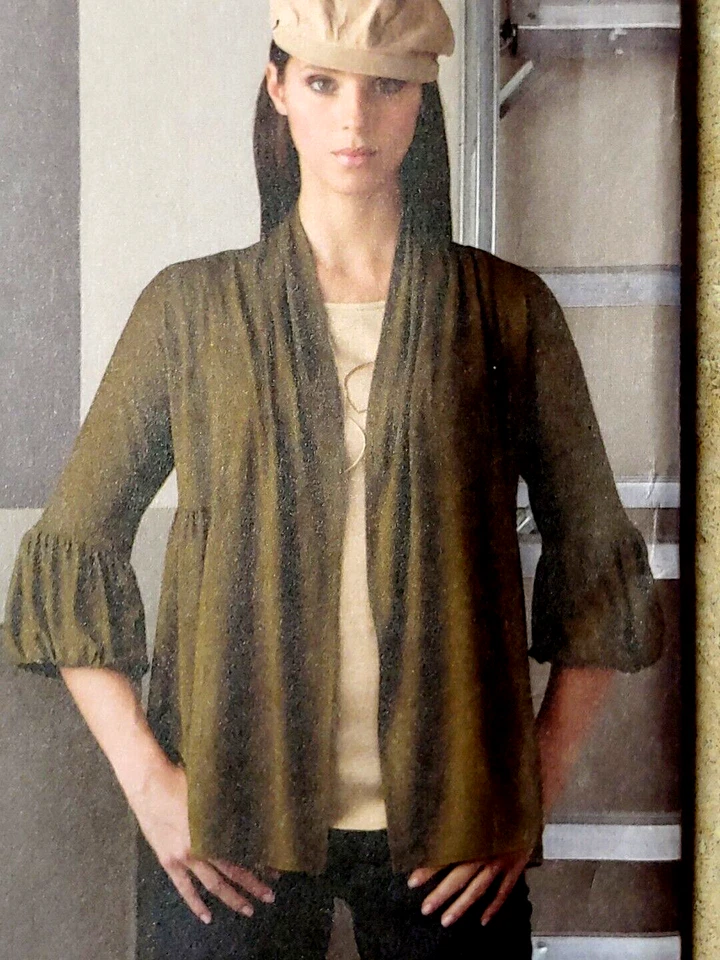 Simplicity Misses' Knit Cardigans Jacket Waterfall Front Pattern Sz 8-10-12-1-16 - Image 2 of 4