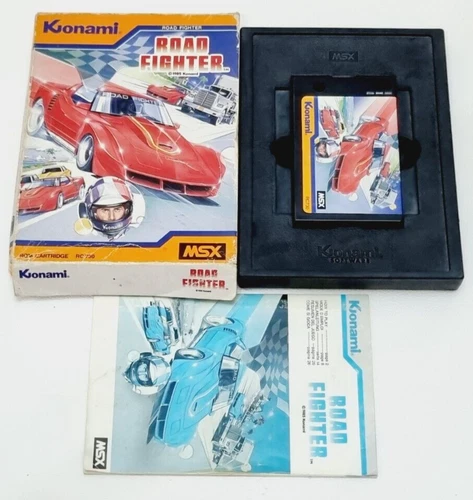 MSX ROAD FIGHTER Konami 1985 For MSX Video Game cartridge