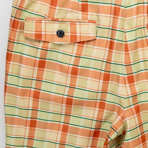 Nike Golf Shorts Dri-Fit Mens Size 34x11 Yellow Orange Plaid Elastic Waist Logo - Picture 11 of 12