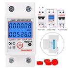 LCD Digital Kwh Wattmeter Power Consumption Energy Meter Electric Din Rail 230V