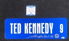 Ted Kennedy Signed 6x18 Toronto Maple Leafs Custom Street Sign Beckett COA