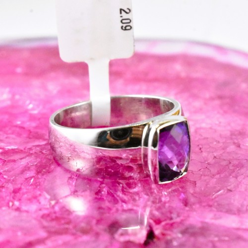 Amethyst Vintage & Antique Look Handmade Silver Ring Vintage Traditional Skill - Picture 4 of 7