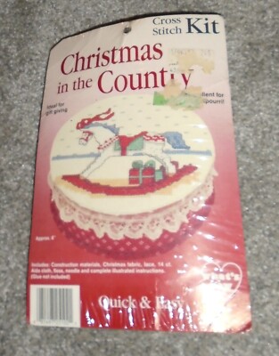Christmas in the Country Cross Stitch Kit Sealed New Quick & Easy PONY  NEW