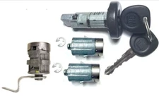 GM OEM Ignition Switch Lock Cylinder + 2 Door Locks + Tailgate W/2 GM Logo Keys