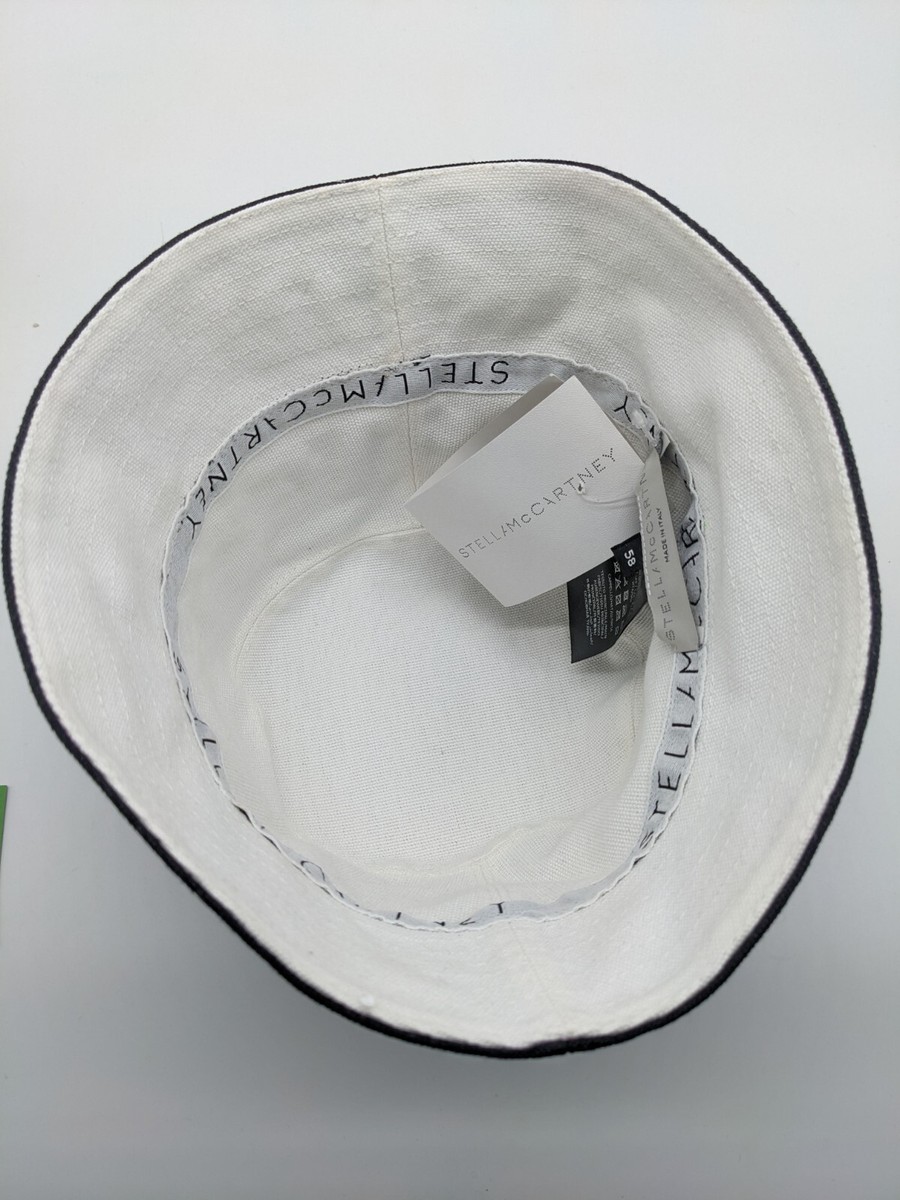 STELLA MCCARTNEY reversible logo cotton bucket hat - Black
