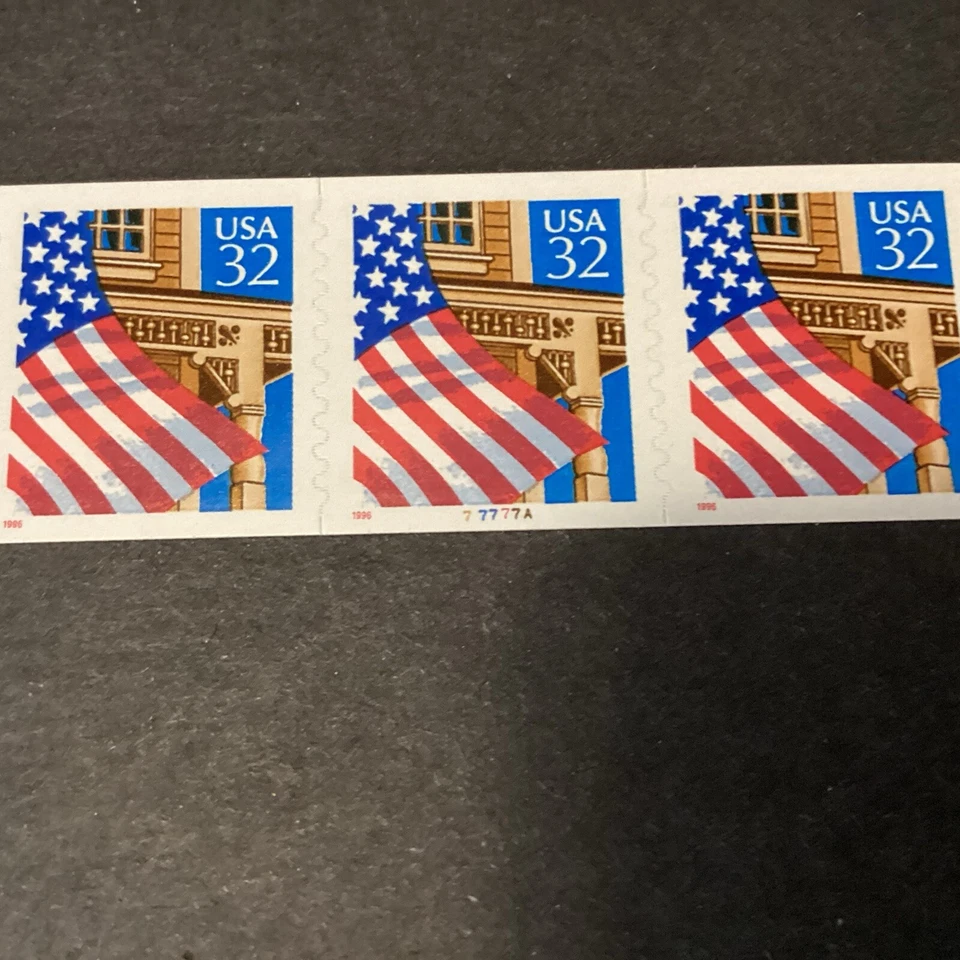 Scott#2915a-PNC7- 32c Flag Over Porch-MNH-1996-US Buyers Choice Of 1 Strip - Image 2 of 4