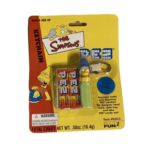 Marge SIMPSON PEZ DISPENSER - The Simpsons- Homer- Pez Dispenser KEYCHAIN!!! - 第 1/12 張圖片