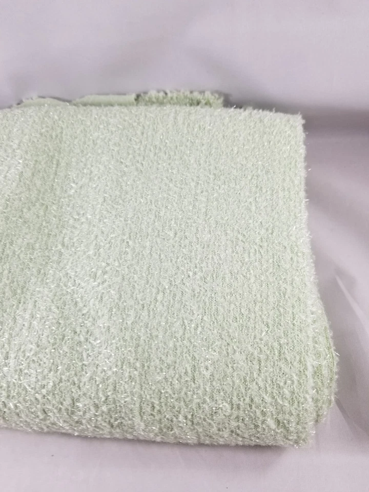 Green Fuzzy Fabric 48"x 61" Material Remnant - Image 3 of 4