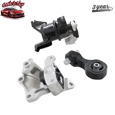 Set of 3 Engine Motor & Transmission Mounts for 2012-13 Honda Civic 1.8L 9748