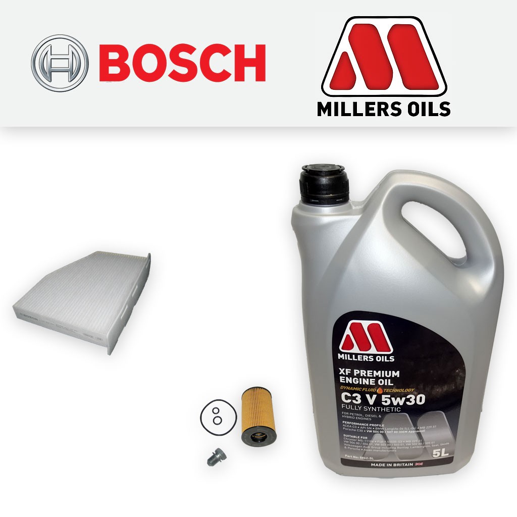 SERVICE KIT for VW GOLF MK6 1.6 TDI CAYB CAYC OIL CABIN FILTERS +OIL (2009-2012)
