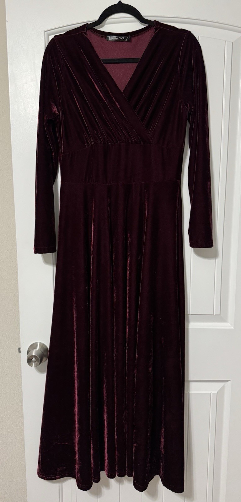 Urban Coco Velvet Long Sleeve Long Dress Size Medium