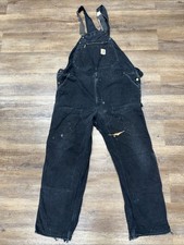 Vintage  Carhartt Black Distressed Double Kne...
