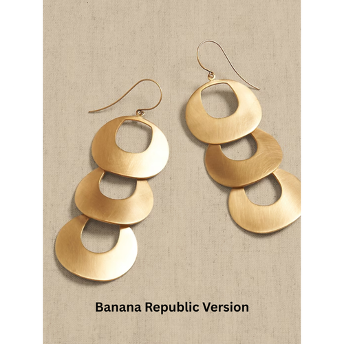 Scalloped Statement Earrings | Aureus + Argent | Banana Republic Overstock $55 - Picture 3 of 3