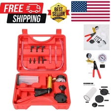 with Hand with Gauge Adapters Automotive Brake Fluid Bleeding Set for Bike Ca...