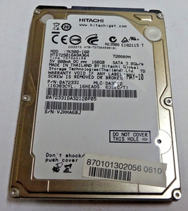 HITACHI *HTS725016A9A364* 160 GB * SATA HDD Notebook 2,5 Zoll #NFP1677