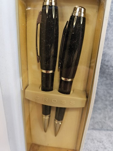 Cross Dubai Black Pen and Pencil Set AT0271-2 Vintage Rare Desk Office NEW - Picture 8 of 12