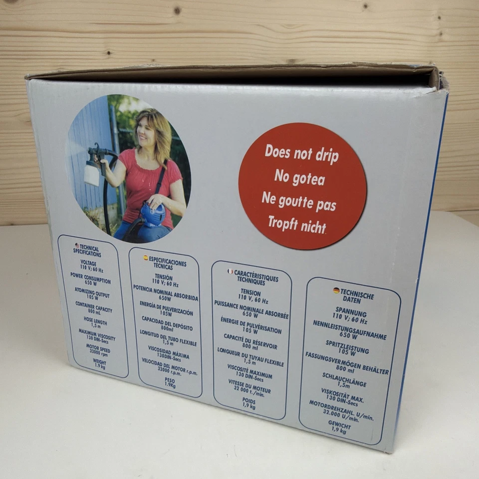 Nuevo en caja Sistema de Pulverización Eléctrica HVLP Profesional Zoom Pintura Rápida y Fácil Hágalo Usted Mismo Foto 3 de 4