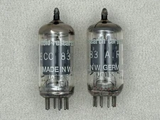 (2) NOS Ei (Audio Research) Smooth Plate ECC83 12AX7 Tube W Germany Tests NOS